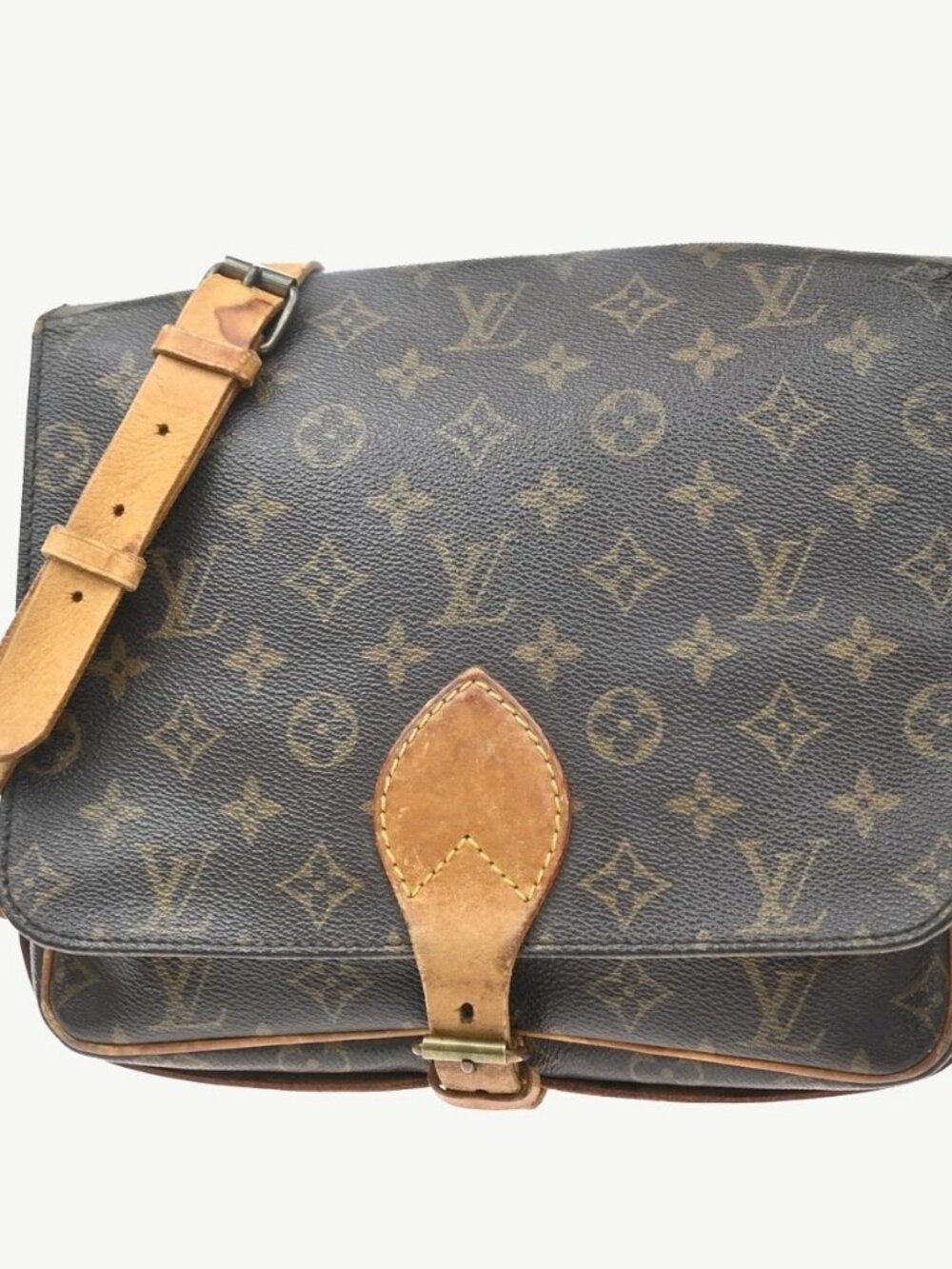 LOUIS VUITTON Cartouchiere GM Shoulder Bag Monogram Leather Brown M51252 32KD683